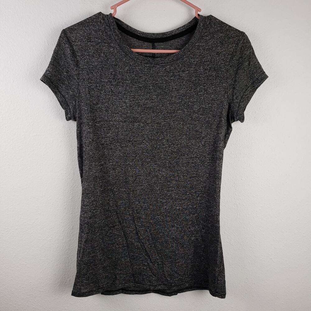 Rag & Bone Women's XS Short Sleeve Semi Sheer Tee Charcoal Heather Minimalist